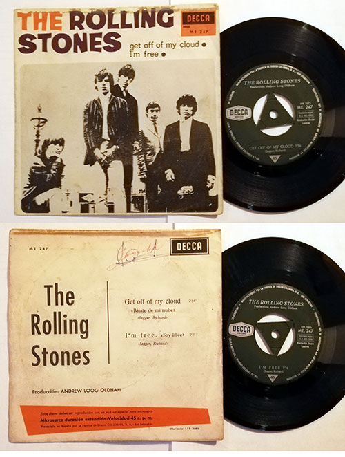 The Rolling Stones - Get Off Of My Cloud - Decca ME 247 Spain 7" PS
