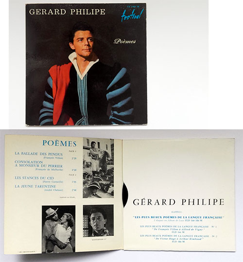 Gérard Philipe: Poèmes, 7" EP, France, 1959 - 8 €