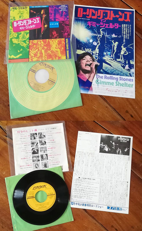 The Rolling Stones: Gimme Shelter - London TOP 1659, Japan 1971, 7" PS