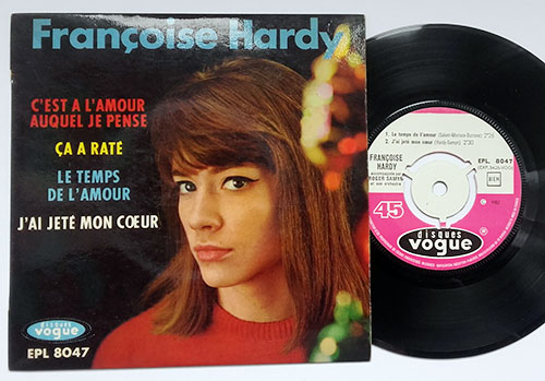 Françoise Hardy: C'est à l'amour auquel je pense, 7" EP, France, 1962 - 12 €