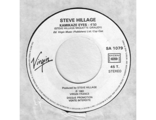 Steve  Hillage (Gong) - Kamikaze Eyes - Virgin SA 1079 France 7"