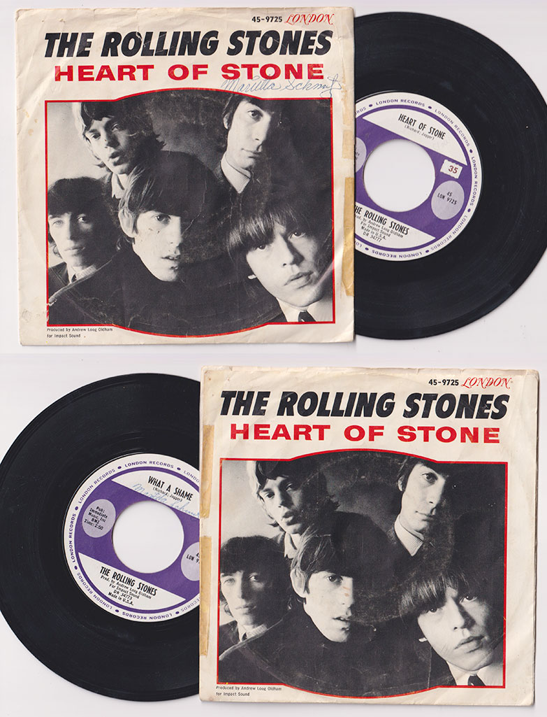 The Rolling Stones: Heart Of Stone - London 45 LON 9725, USA 1965, 7" PS