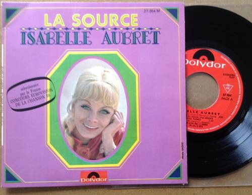 Isabelle Aubret - La Source + 3 (France Eurovision 1968) - Polydor 27.354 France 7" EP