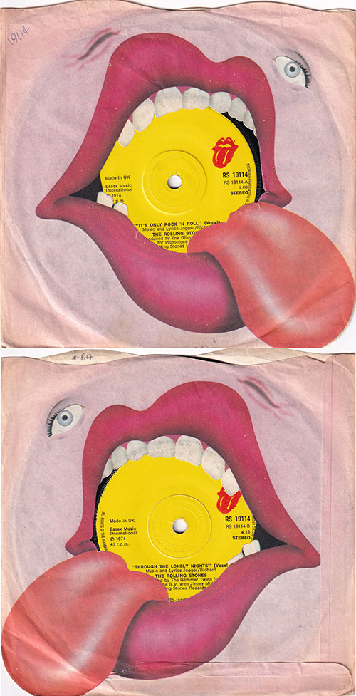 The Rolling Stones : It's Only Rock'n'Roll, 7" CS, UK, 1974 - 10 €
