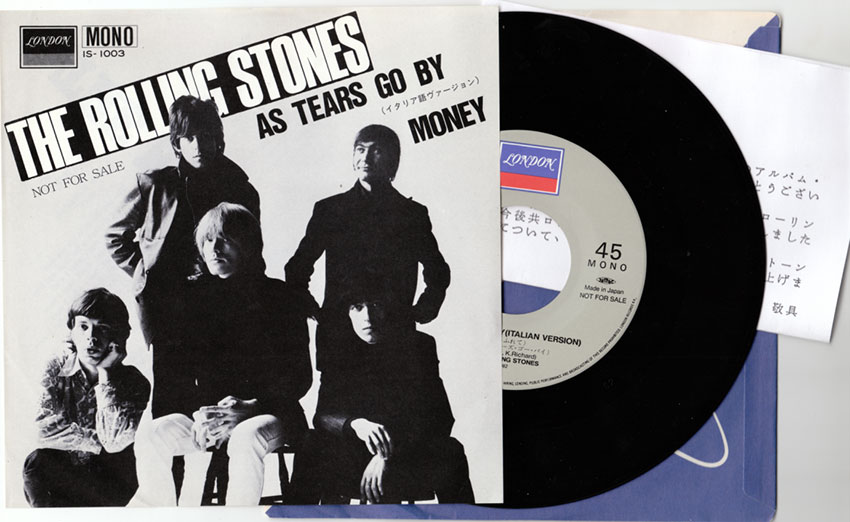 The Rolling Stones : As Tears Go By (Con Le Mie Lacrime), 7" PS, Japan, 1982 - 118 €