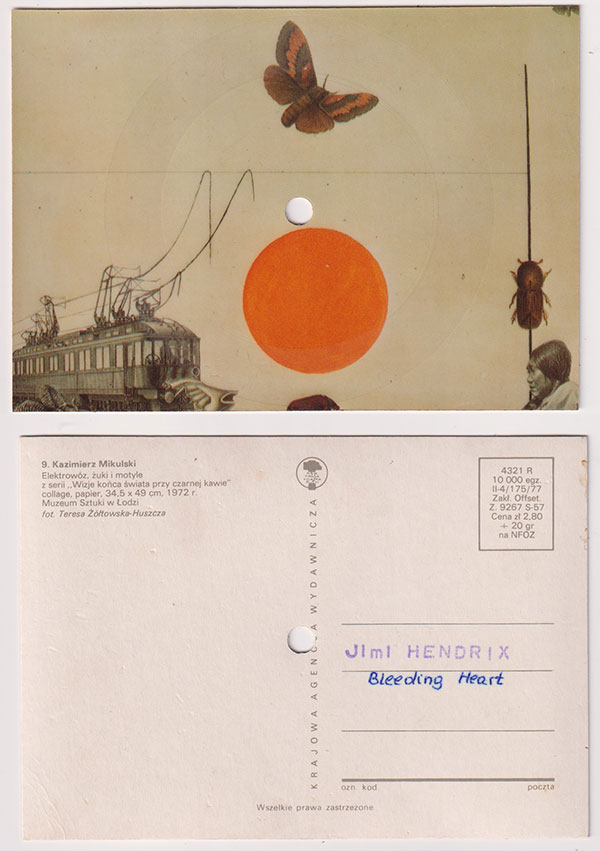 Jimi Hendrix: Bleeding Heart, audio postcard, Poland, 1980 - 15&nbsp;&euro;