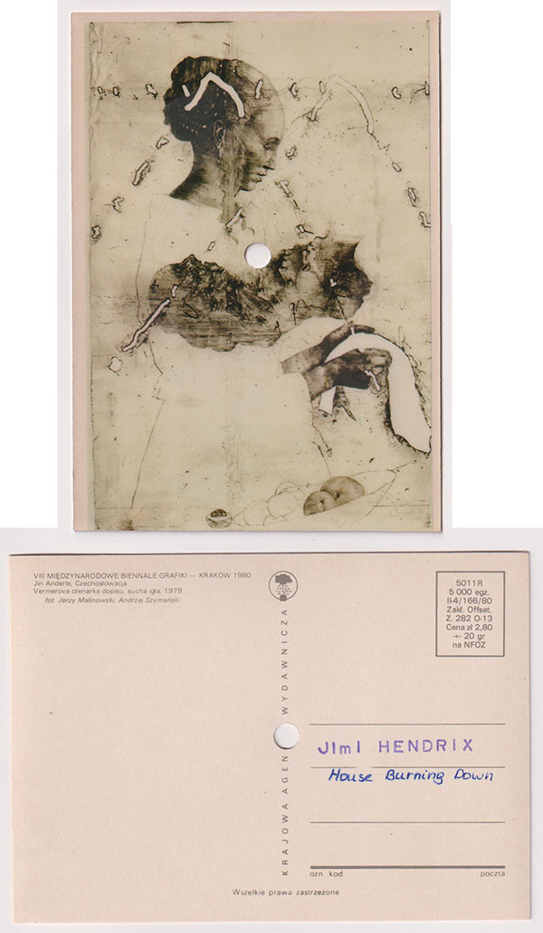 Jimi Hendrix: House Burning Down, audio postcard, Poland, 1980 - 15&nbsp;&euro;