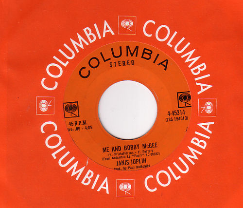 Janis Joplin - Me and B. Mcgee - CBS 4-45314 Canada 7" CS