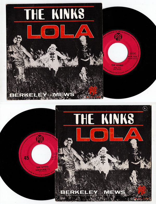 The Kinks - Lola - Pye 45 PV. 15336 France 7" PS
