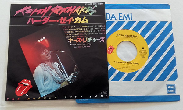 Keith Richards : The Harder They Come, 7" PS, Japan, 1979 - 25 €