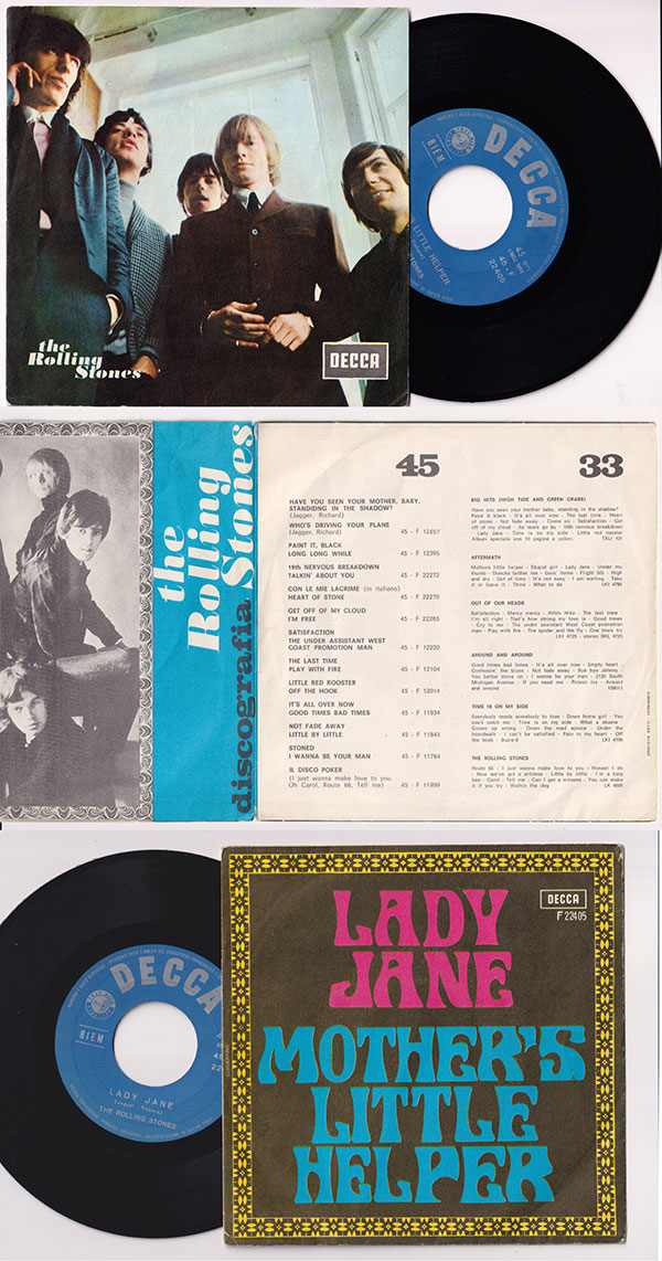 The Rolling Stones: Lady Jane - Decca F 22405, Italy 1966, 7" PS