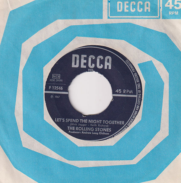 The Rolling Stones: Let's Spend The Night Together - Decca F 12546, Sweden 1967, 7" CS
