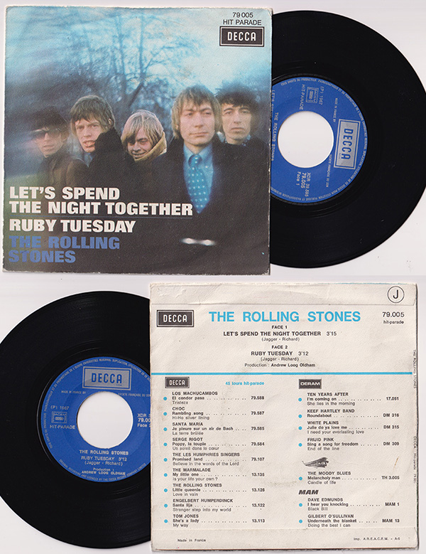 The Rolling Stones: Let's Spend The Night Together, 7" PS, France, 1972 - 23 €