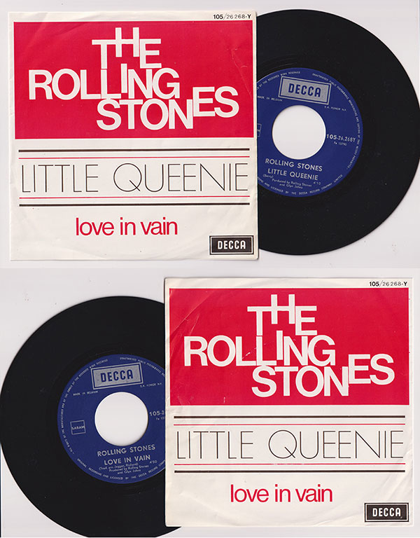The Rolling Stones: Little Queenie, 7" PS, Belgium, 1971 - 26 € The Rolling Stones: Little Queenie, 7" PS, Belgium, 1971 - 26 €