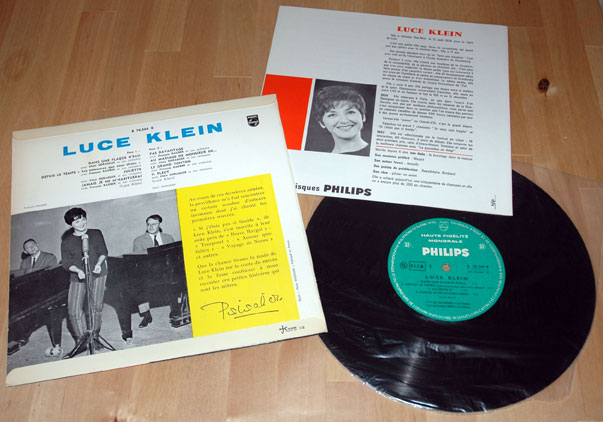 Luce Klein - Dans Une Flaque D'eau - Philips 76564 France 10" PS