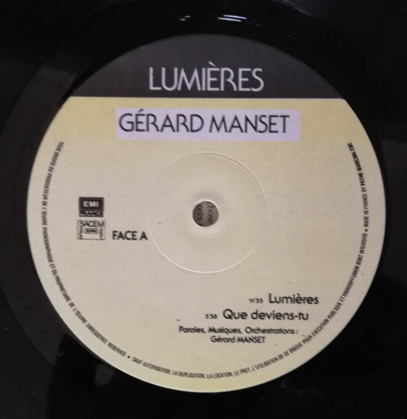 Gérard Manset - Lumières - EMI 1729011 France LP