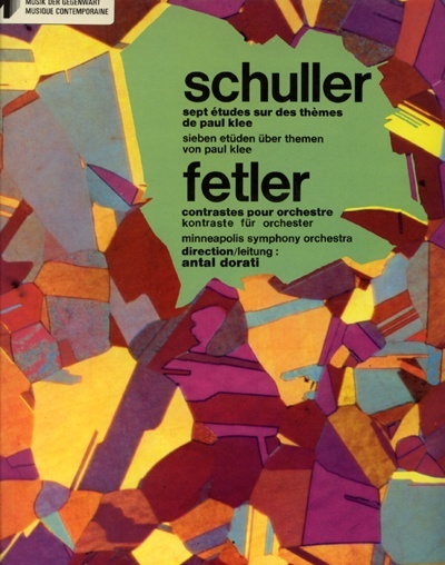 Schuller + Fetler: Sept Etudes Sur Des Themes de Paul Klee + Contrastes Pour Orchestre, LP, France, 1968 - 20 €