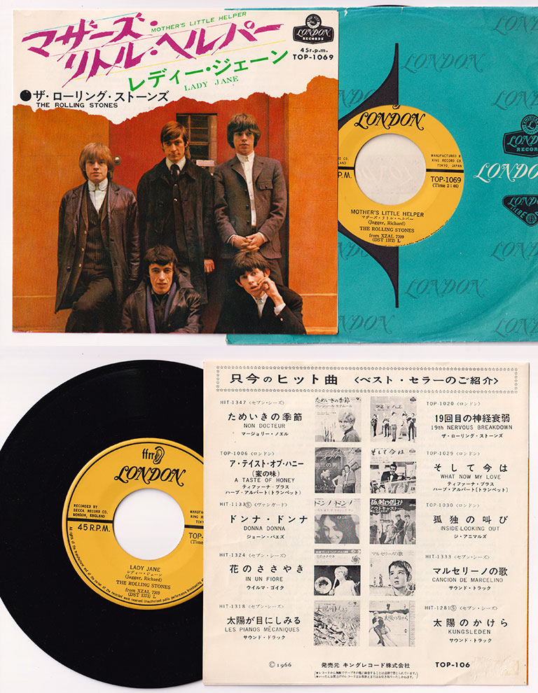 The Rolling Stones: Mother's Little Helper - London TOP 1069, Japan 1966, 7" PS