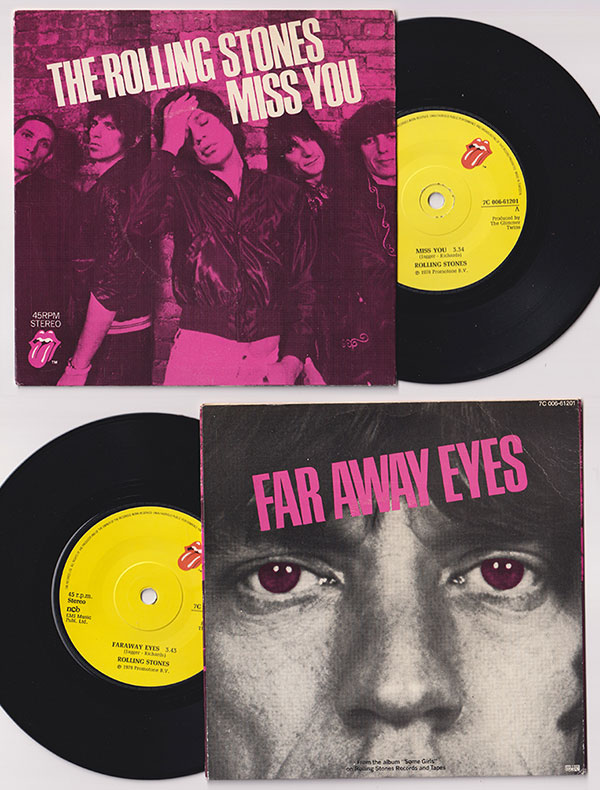 The Rolling Stones: Miss You - EMI 7C 006 61201, Sweden 1978, 7" PS
