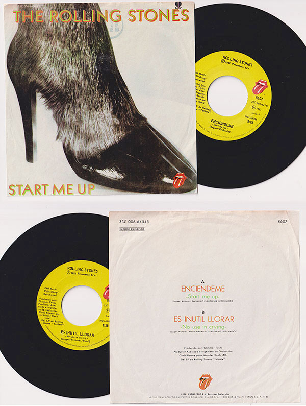 The Rolling Stones: Start Me Up - EMI 8607, Mexico 1981, 7" PS