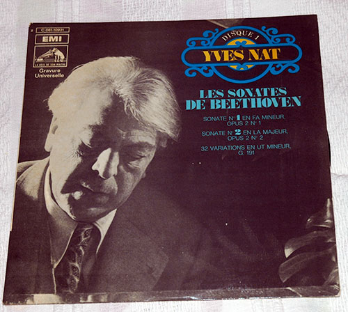 Beethoven / Yves Nat - Les Sonates de Beethoven - EMI 2C 061 10921 France LP