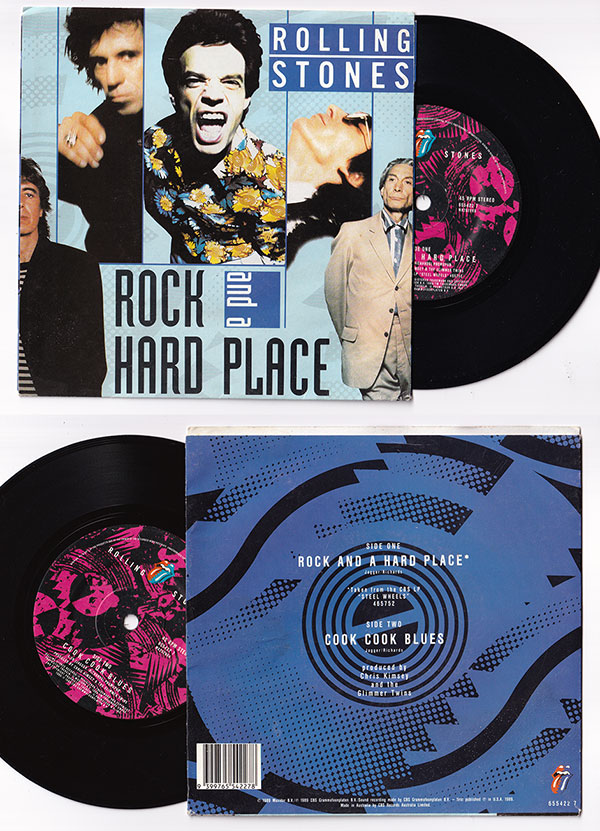 The Rolling Stones: Rock And A Hard Place - CBS 655422 7, Australia 1989, 7" PS