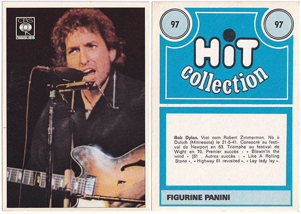 Bob Dylan: 1974 Panini sticker, sticker, France, 1974 - 60 €