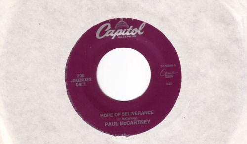 Paul  McCartney (The Beatles) : Deliverance, 7", USA, 1988 - £ 5.16