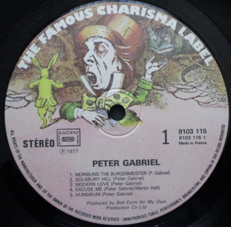 Peter Gabriel - Moribund the Burgermeister +8 - Charisma 9103115 France LP