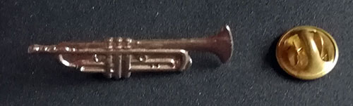 Trumpet : Trumpet vintage enamel pin, pin, France, 1990 - $ 6.48