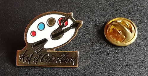 Art et création - painting - Art et création - painting vintage enamel pin -   France pin