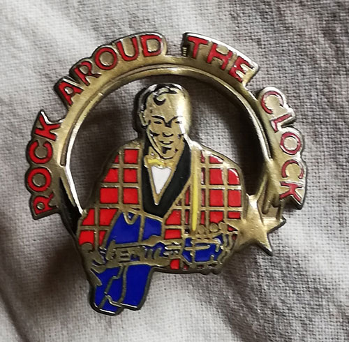 Bill Haley : 'Rock around the clock' vintage ename pin, pin, France, 1992 - $ 10.8