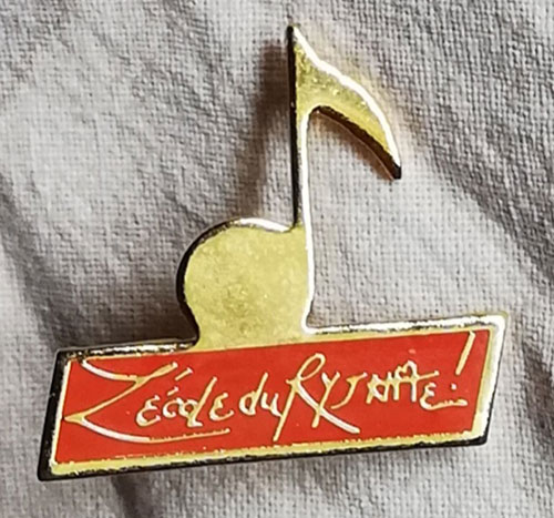 Ecole du Rythme : Ecole du Rythme vintage enamel pin, pin, France, 1990 - $ 6.48