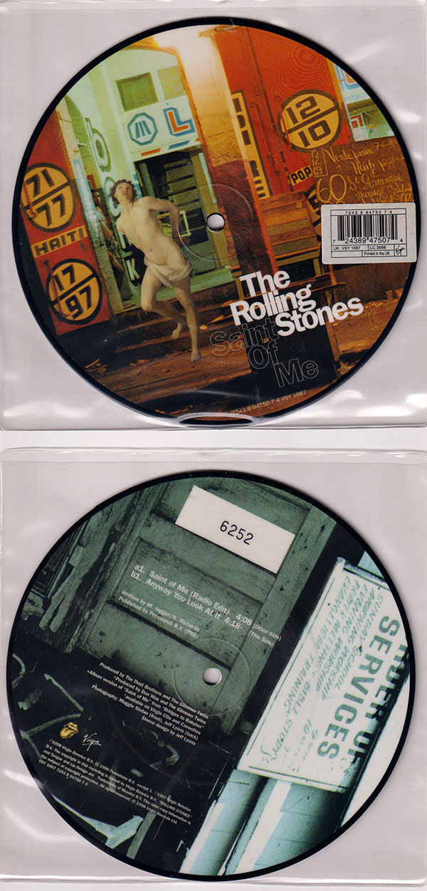 The Rolling Stones: Saint Of Me - Virgin VSY 1667, UK 1998, 7"