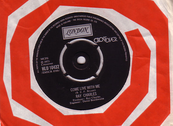 Ray Charles : Come Live With Me, 7" CS, UK, 1973 - £ 3.44
