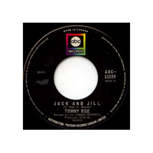 Tommy Roe : Jack and Jill, 7", Canada, 1969 - 8 €