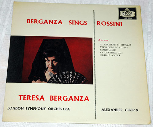 Teresa Berganza: Sings Rossini, LP, UK, 1959 - $ 16.35