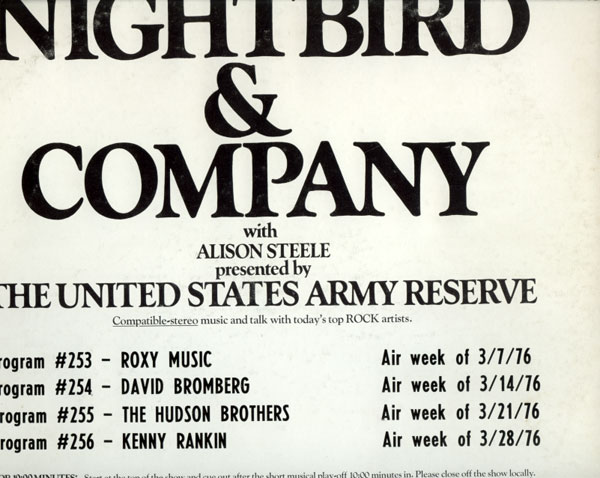 Roxy Music / VA - Nightbird & Company: Cosmic Connections - USA Army Reserve side 253 USA LPx2