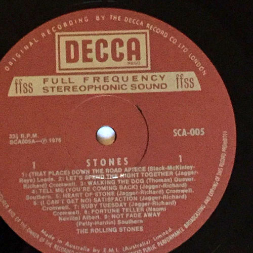 The Rolling Stones - Stones - Decca SCA 005  Australia LP