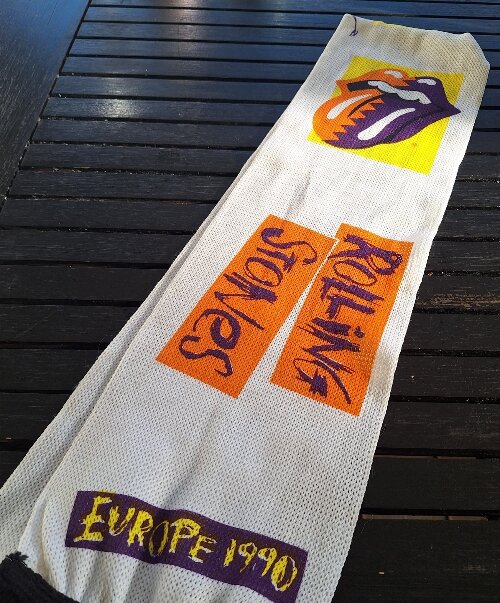 The Rolling Stones: promo scarf, Europe 1990, from the Urban Jungle 1990 tour, UK 1990, scarf