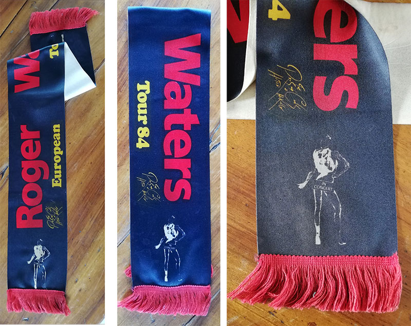 Roger Waters (Pink Floyd): promo scarf European Tour 1984, scarf, UK, 1984 - 75 €