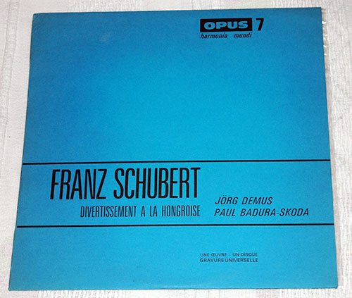 Franz Schubert : Divertissement à la Hongroise, 10" PS, France - 10 €