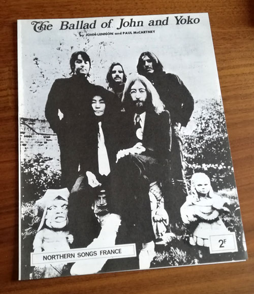 John  Lennon (The Beatles) : The Ballad of John and Yoko, sheet music, France - $ 8.64