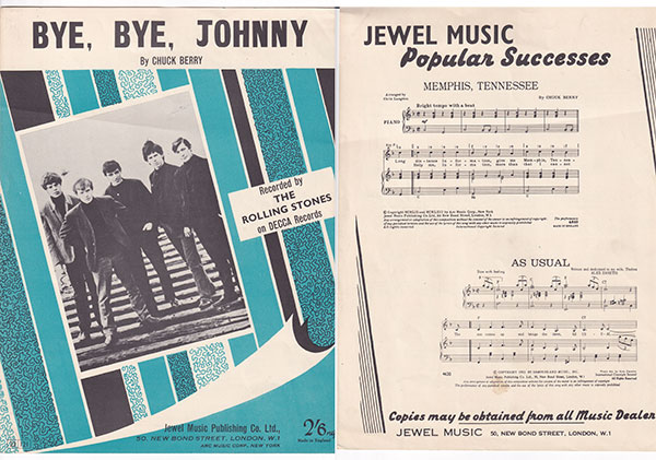 The Rolling Stones: Bye Bye Johnny, sheet music, UK, 1964 - 68 €