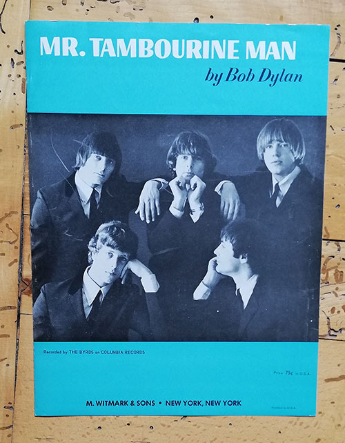 Bob Dylan The Byrds : Mr. Tambourine Man, sheet music, USA, 1965 - $ 21.6