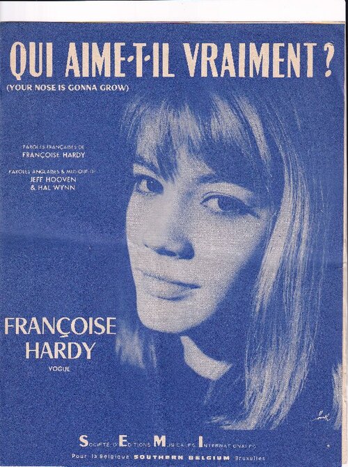 Françoise Hardy: Qui aime-t-il vraiment?, sheet music, France, 1963 - 10 €