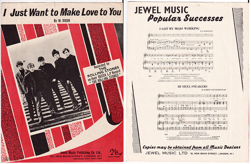 The Rolling Stones: I Just Want To Make Love To You - Jewel Music Publishing Co. Ltd, UK 1964, sheet music