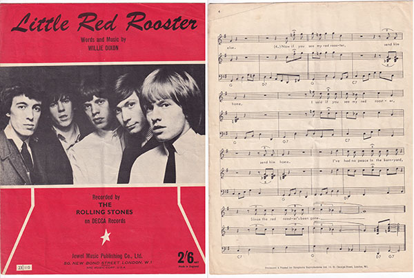 The Rolling Stones: Little Red Rooster - Jewel Music Publishing Co. Ltd, UK 1964, sheet music