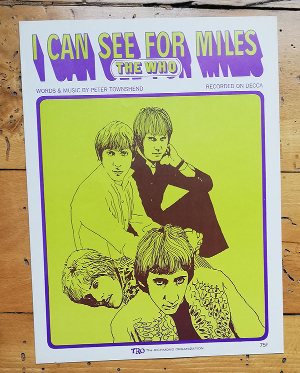 The Who - I Can See For Miles -   USA sheet music