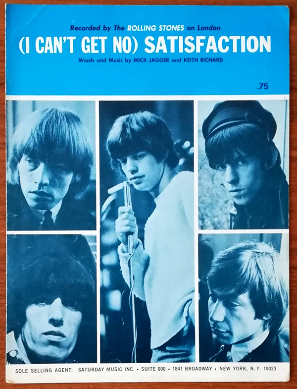 The Rolling Stones: (I Can't Get No) Satisfaction - Immediate Music, Inc., USA 1965, sheet music